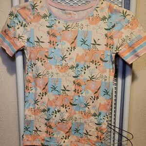 Matilda Jane Peach and Light Blue Floral Patchwork Tee